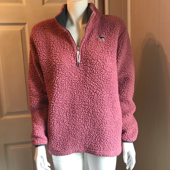 PINK Victoria's Secret Tops - Victoria’s Secret PINK boyfriend quarter zip